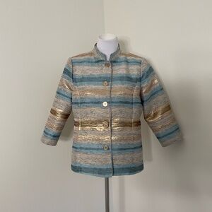 Draper’s & Damon’s Striped Jacket with Gold Accents